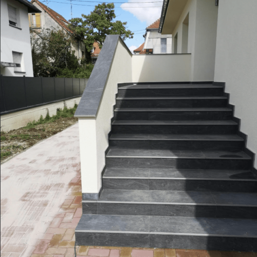 création escalier et pavé